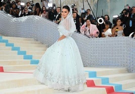 La actriz española Penélope Cruz a su llegada a la Met Gala de 2023.