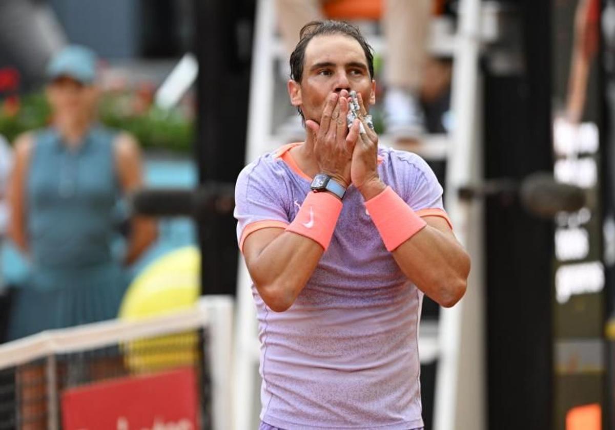 Nadal, tras ganar a Cachín.