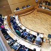 Celebración del pleno municipal de Valencia.