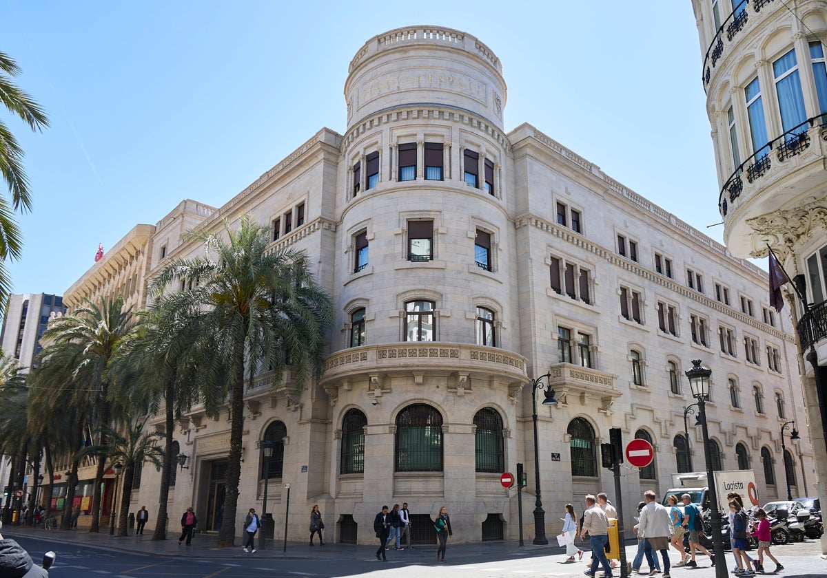 Sede del Banco de España en Valencia, en la calle Barcas.