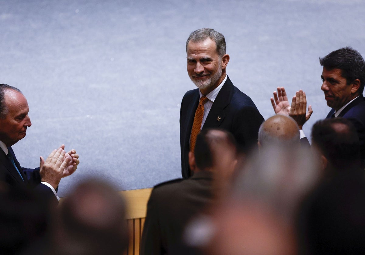 El Rey Felipe VI, en un acto en Valencia.