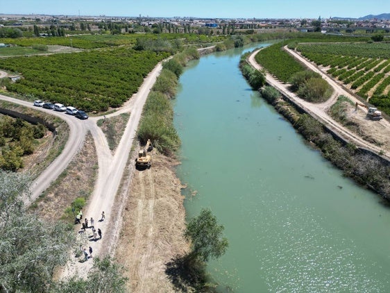 El río Júcar a su paso por la Ribera Baixa.