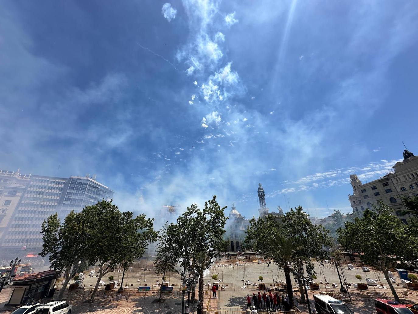 Así ha sido la mascletà en honor a la Mare de Dèu en Valencia