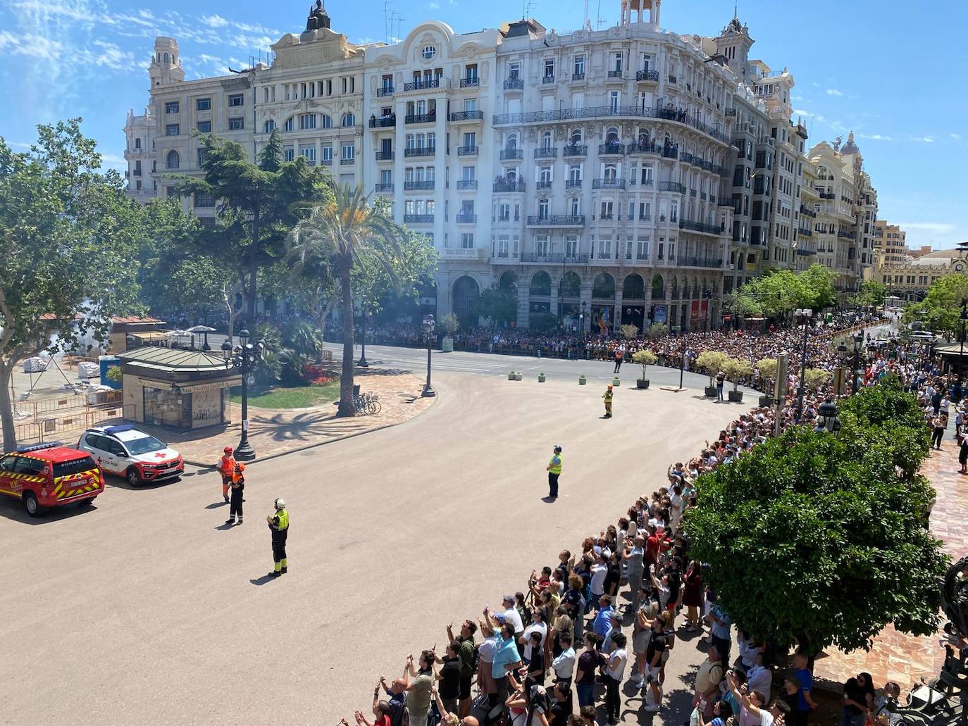 Así ha sido la mascletà en honor a la Mare de Dèu en Valencia