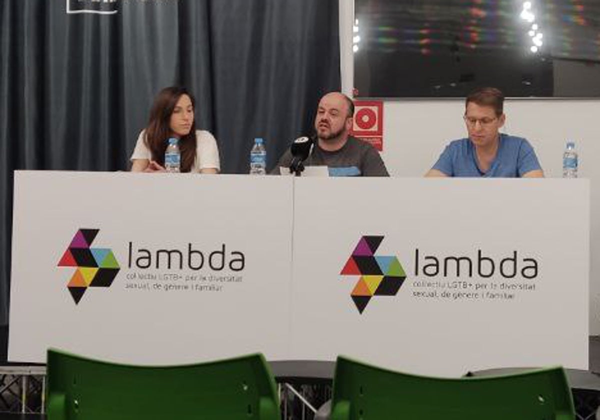 Rueda de prensa de presentación de las actividades del Orgullo, este miércoles en Valencia.