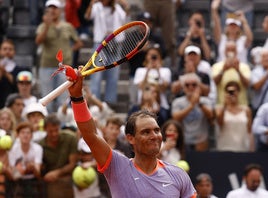 Rafa Nadal, durante un momento del torneo de Roma.