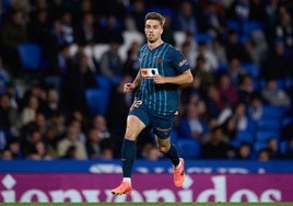 Alberto Marí, durante el partido en el Reale Arena.