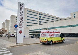 Acceso al área de urgencias del hospital La Fe.