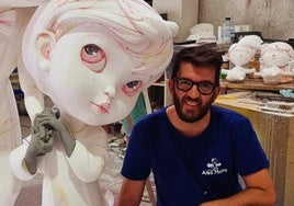 El artista José Gallego, en su taller, en imagen de archivo.