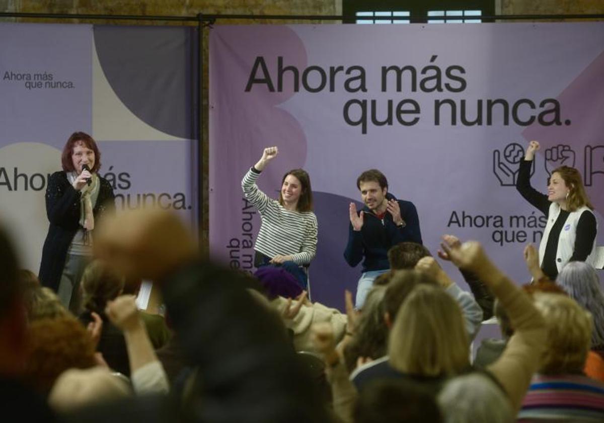 Irene Montero, Sanchez Serna, Maria Marin y Elvira Mediana.