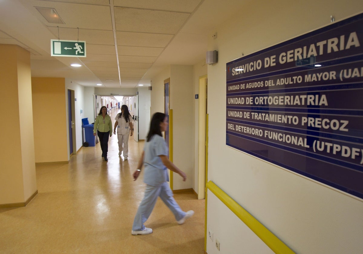 Servicio de Geriatría en un centro sanitario.