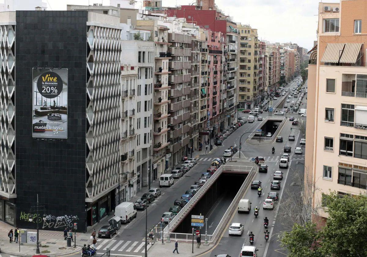 La avenida Pérez Galdós.