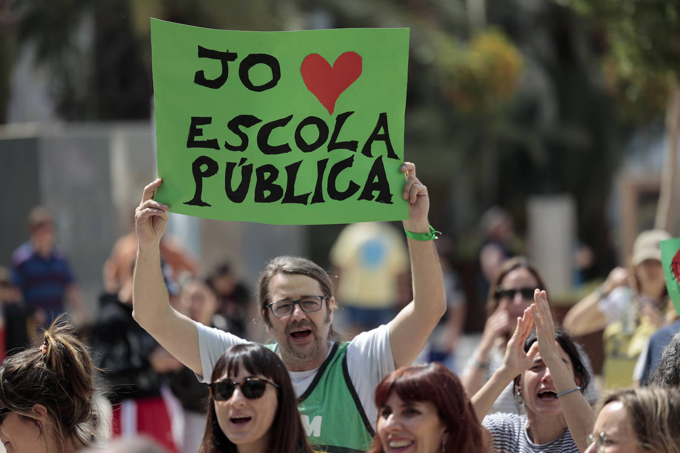 La manifestación educativa en Valencia, en imágenes