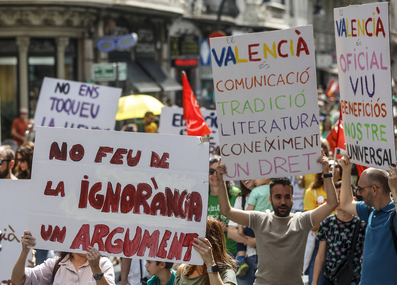 La manifestación educativa en Valencia, en imágenes