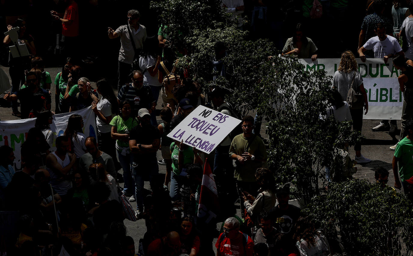 La manifestación educativa en Valencia, en imágenes