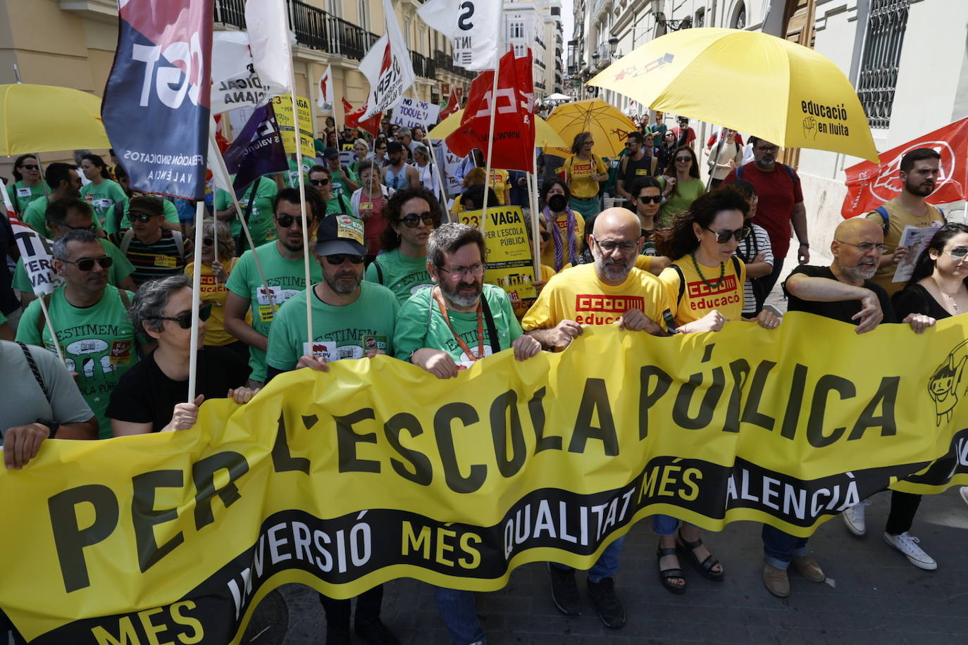 Fotos de la huelga educativa en la Comunitat