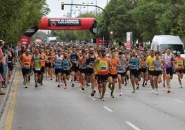 Participantes en la salida de la V Carrera Marta Fernández de Castro.