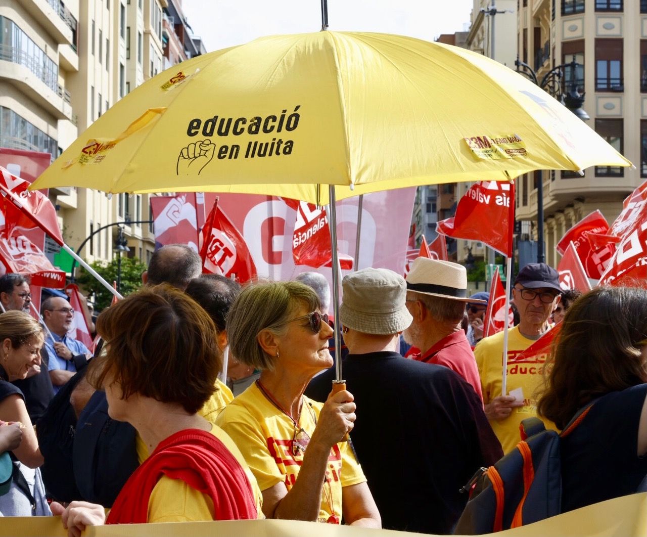 La manifestación educativa en Valencia, en imágenes