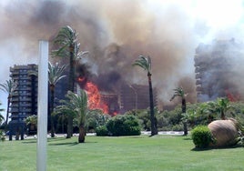 Incendio en El Saler en una imagen de archivo.