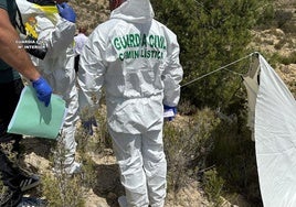 La Guardia Civil interviene tras el hallazgo de los cadáveres.