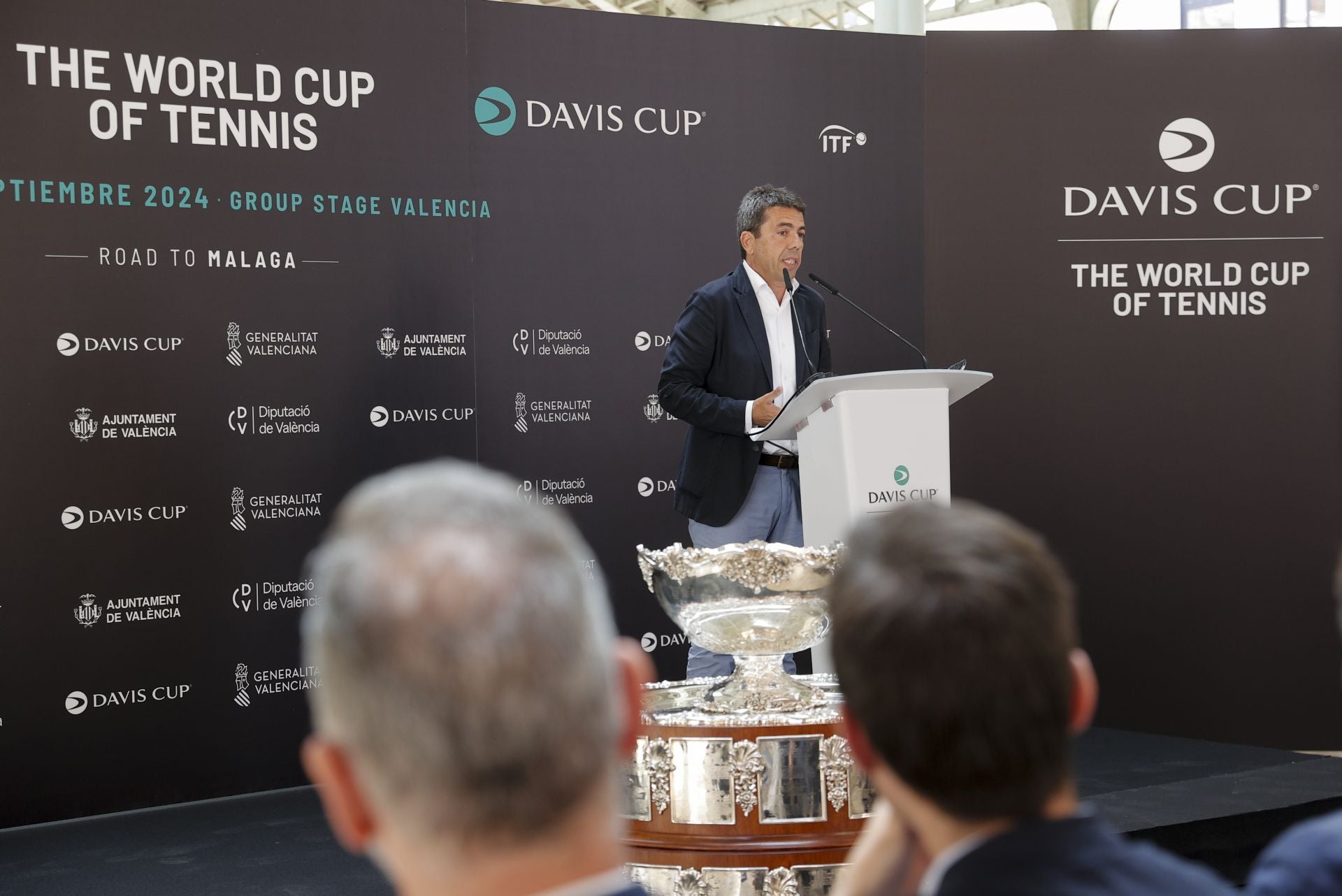 El presidente de la Generalitat, Carlos Mazón, durante la presentación de la Davis