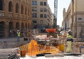 Obras en la calle Alicante, en una imagen de archivo.