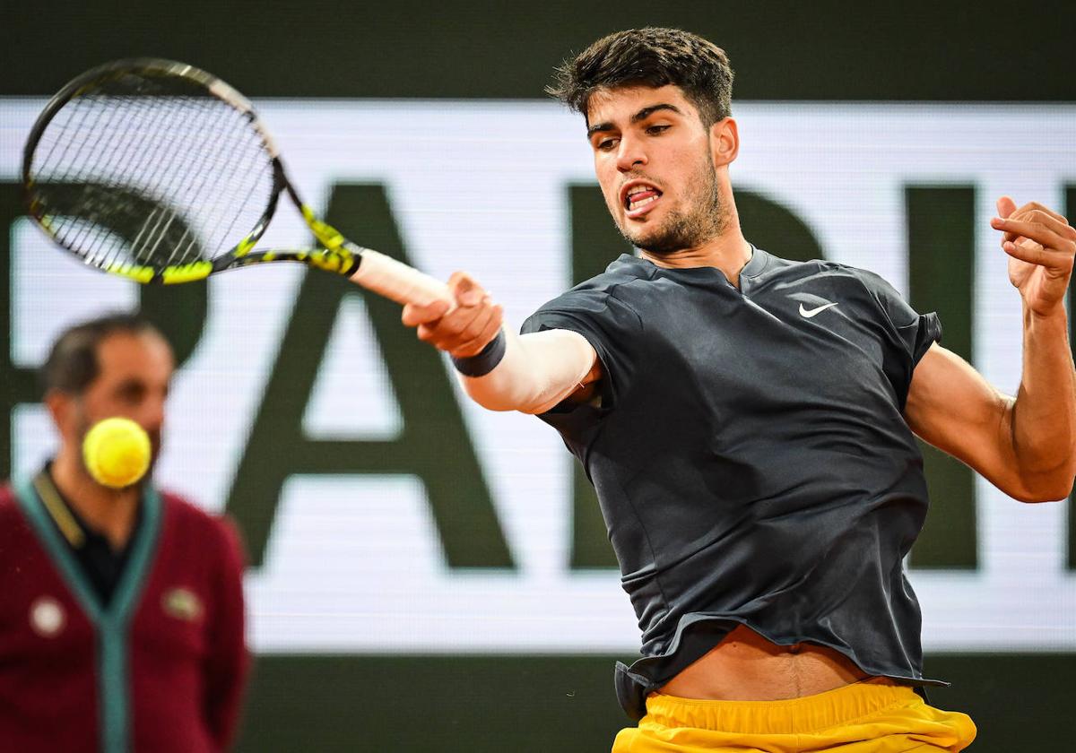 Carlos Alcaraz, durante Roland Garros.