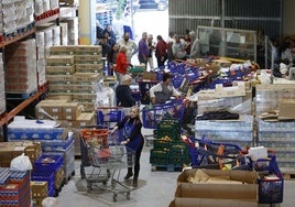 Instalaciones del Banco de Alimentos en la Pobla de Vallbona.