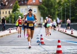 Carmen Pérez, durante la carrera.