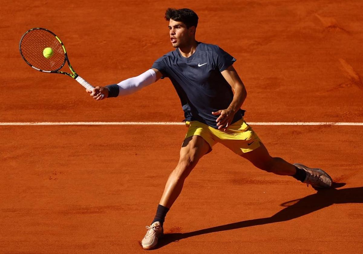 Carlos Alcaraz, durante la final.