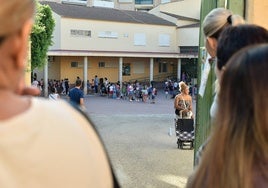 Primer día de clase en un centro educativo, en una imagen de archivo.