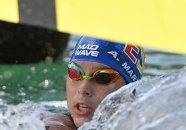 Ángela Martínez, en una competición.