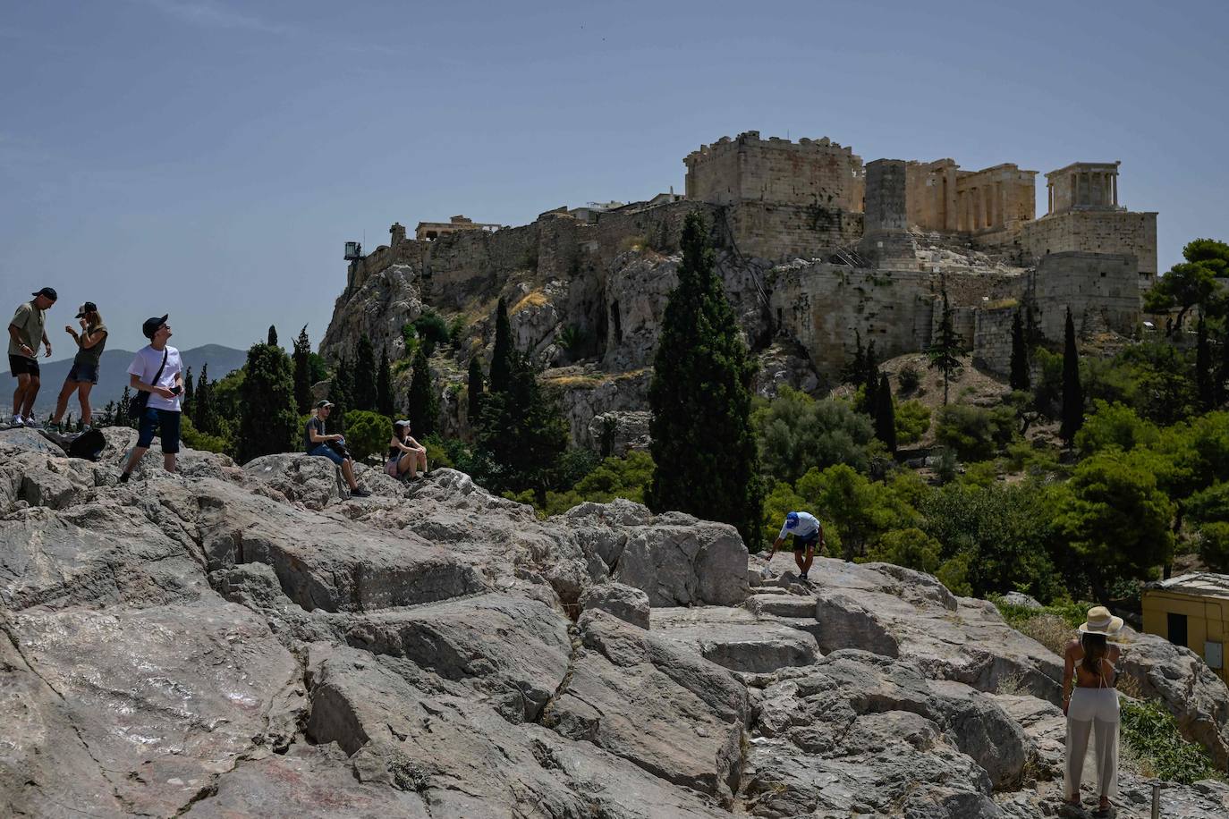 Fotos: la primera ola de calor del verano invade Grecia