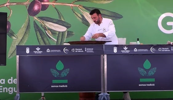 Showcooking celebrado en la I edición de la Feria del Aceite de Enguera.