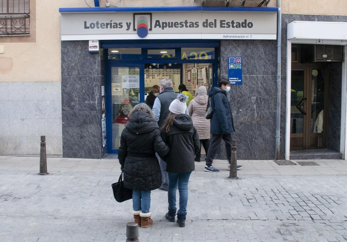 Una administración de lotería en una imagen de archivo.