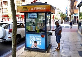 Un quiosco de la ONCE en una imagen de archivo.