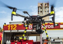 Uno de los drones de los bomberos.