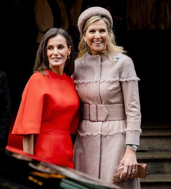 Máxima de Holanda, junto a la reina Letizia.