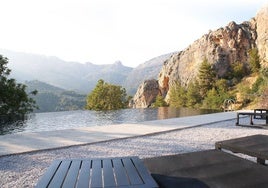 Vistas desde un alojamiento en Guadalest.