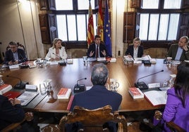 Una reunión del pleno del Consell con Mazón al frente.