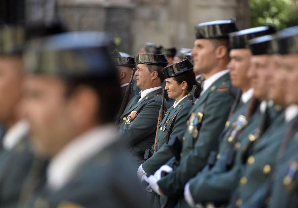 Agentes de la Guardia Civil, en un acto, en una imagen de archivo.