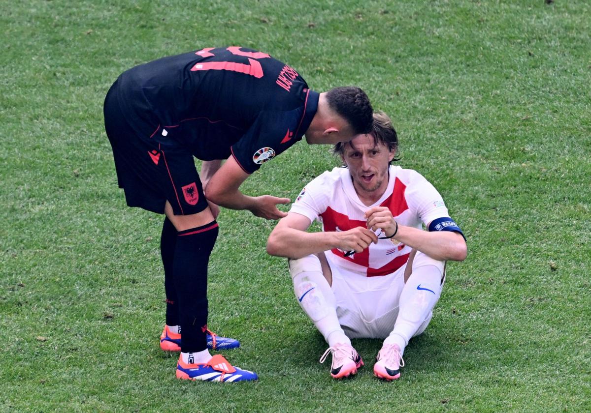 Luka Modric en el partido frente a Albania en esta Eurocopa 2024.