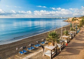 Vista panorámica de la playa de Punta Prima, en Orihuela Costa.