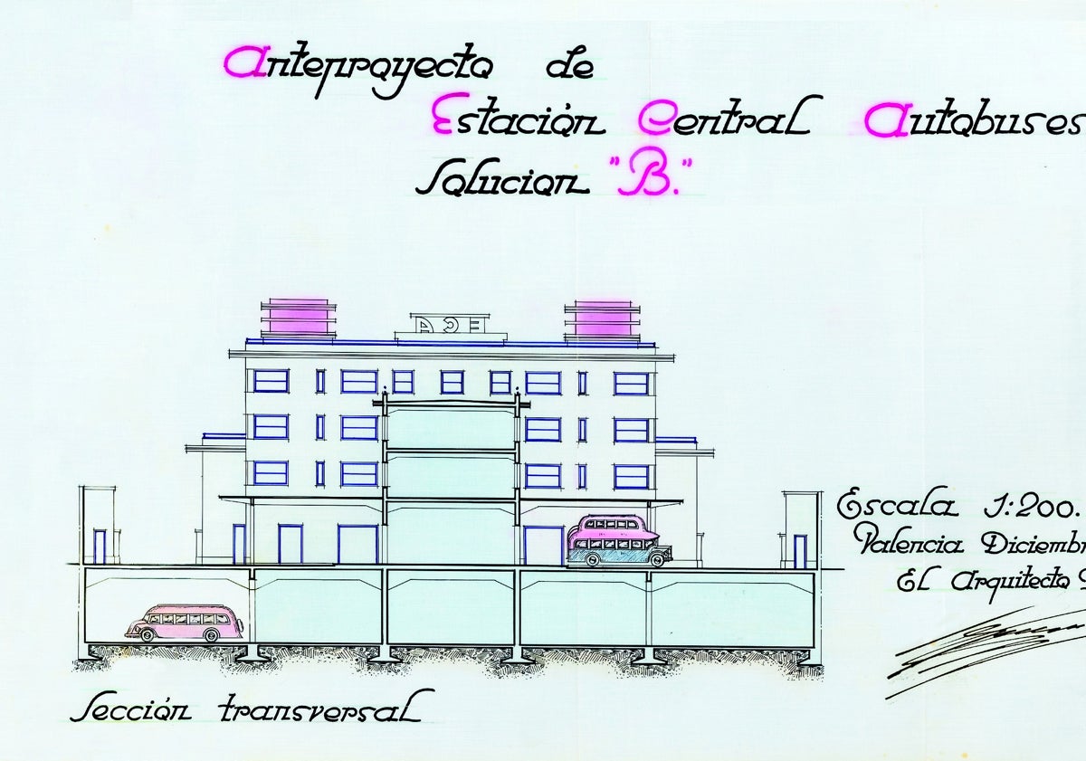 Imagen principal - La estación de autobús que soñó Valencia y nunca tuvo