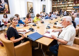 La presidenta del CVC, Dolors Pedrós, en primer plano durante el último pleno.