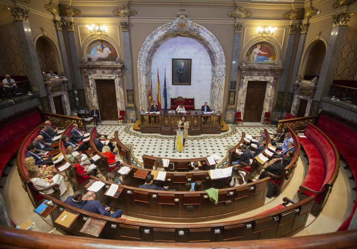 Pleno en el Ayuntamiento de Valencia.