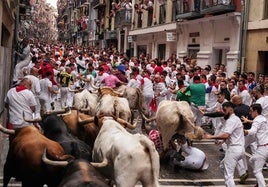 Un encierro de San Fermín, en una imagen de archivo.