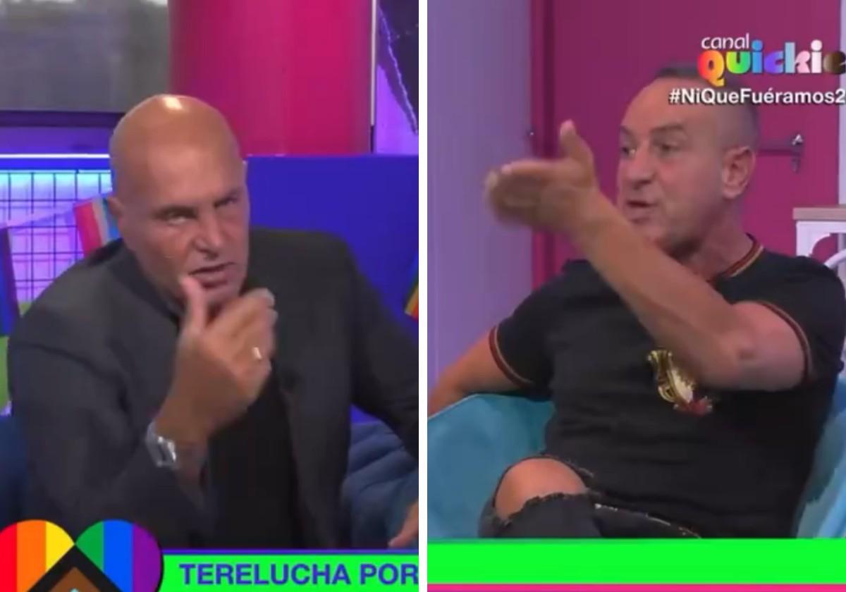 Momento de la discusión entre Kiko Matamoros y Víctor Sandoval.