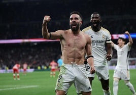 Dani Carvajal, durante un partido.