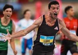 Quique Llopis, eufórico tras conseguir el título de campeón de España en La Nucia.